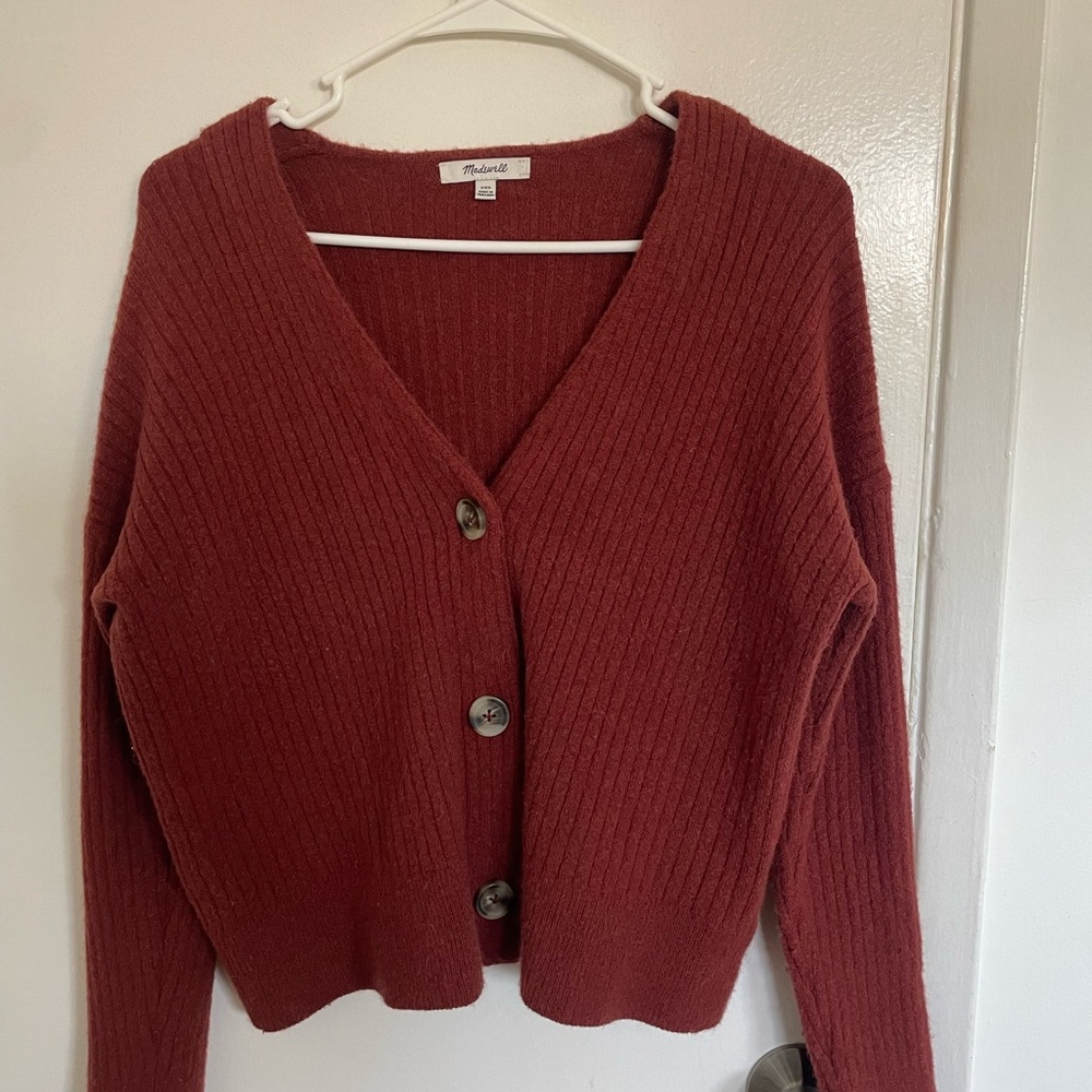 Madewell Women's Rust Cardigan Sweater